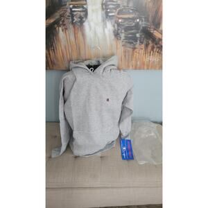 Champion Reverse Weave USA Made Gray Hoodie Sz Small NWT RARE stitching Error